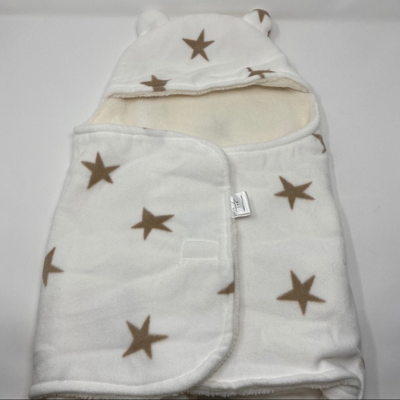 NEW Baby Fleece Hooded Swaddle Sleep Sack 3-6M - Picture 8 of 8